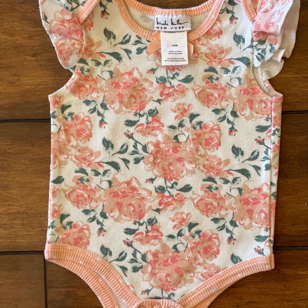 Nicole Miller 6-9 floral bodysuit